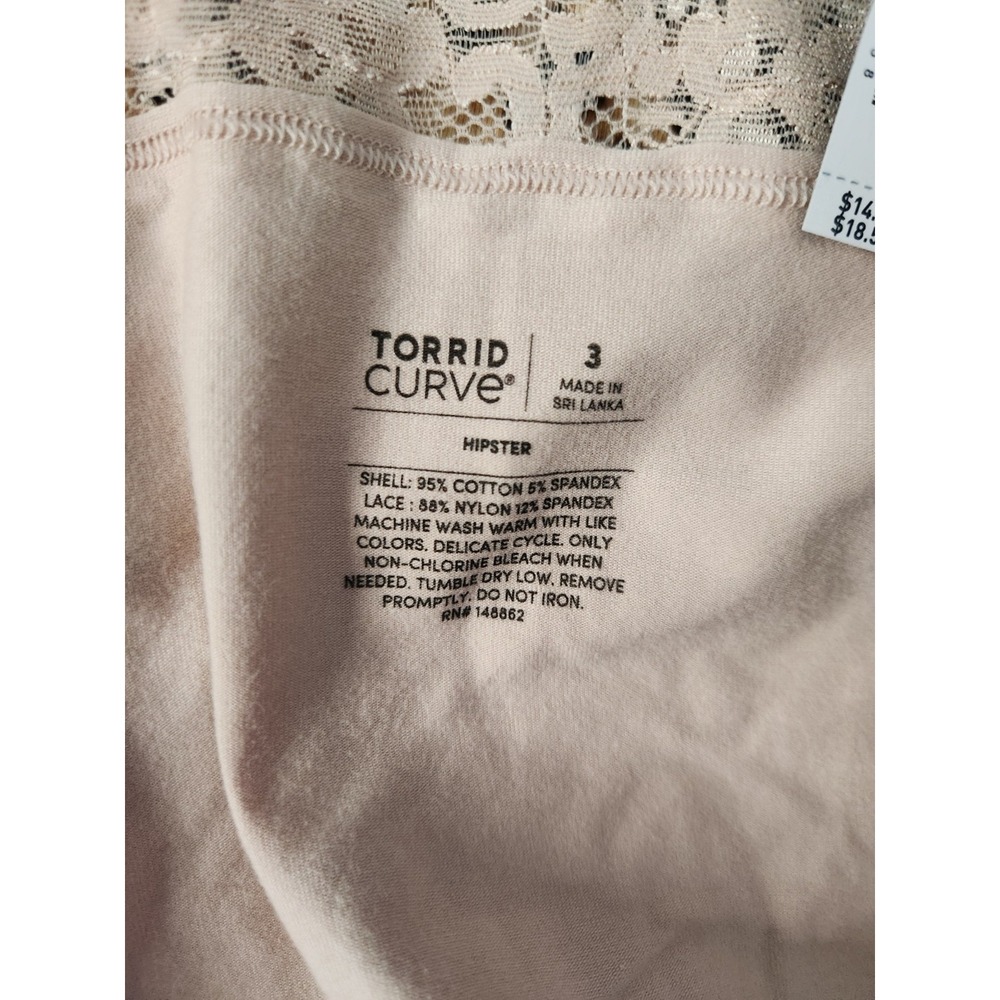 NWT 3 Pair Torrid Curve Hipster Panties Size‎ 3 3XL Floral Lace Mesh Sheer Back - Picture 6 of 10